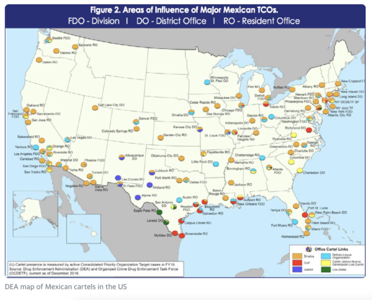 DEA Mexican Cartel Map