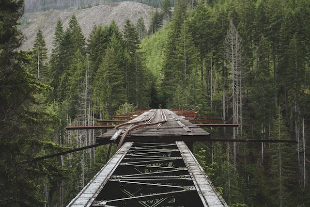 rail bridge broken infrastructure