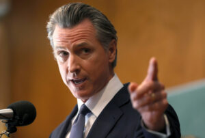 gavin newsom pointing